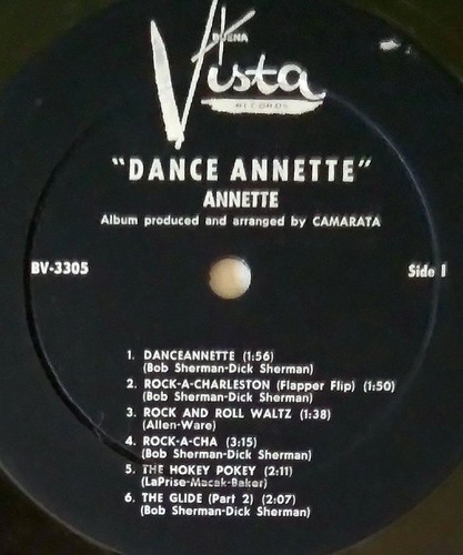 Annette Funicello "Dance Annette" LP Flapper Hokey Pokey Glide Hucklebuck Tango - Picture 3 of 3