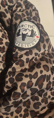 Artic Expedition Leopardenmuster Daunen Kapuze Jacked 5XL 70% Daunen 30% Wasservögel - Bild 5 von 10