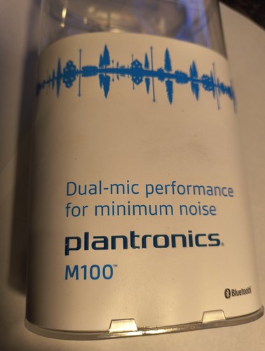 Plantronics M100 czarna słuchawka Bluetooth technologia podwójnego mikrofonu - Zdjęcie 2 z 5