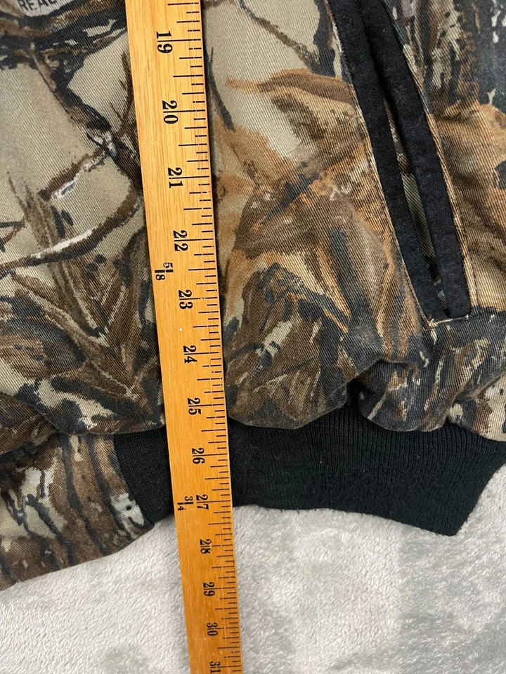 Chaqueta Bomber De Colección Spartan Team Realtree Para Hombre Talla 2XL Cuero Negro/Camuflaje Cremallera Completa Foto 3 de 4