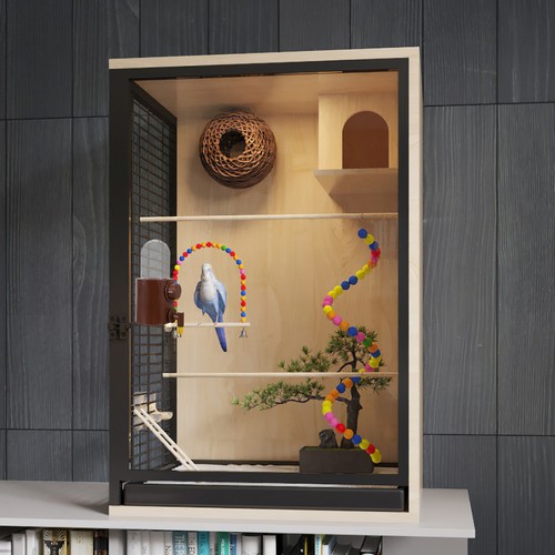 Alimentador de agua para pájaros - Dispensador de agua automático desmontable colgante para loros para - Imagen 10 de 12