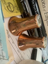 Vintage Coppercraft Guild 3" COPPER SALT & PEPPER SHAKERS USA - S & P