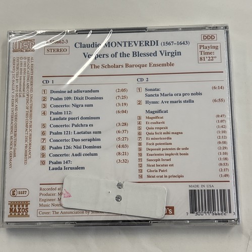 Claudio MONTEVERDI : Vespers of the Blessed Virgin - Picture 2 of 2