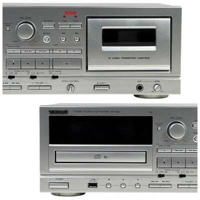 TEAC AD-850-SE Silver Cassette Deck CD Player USB Recorder MP3