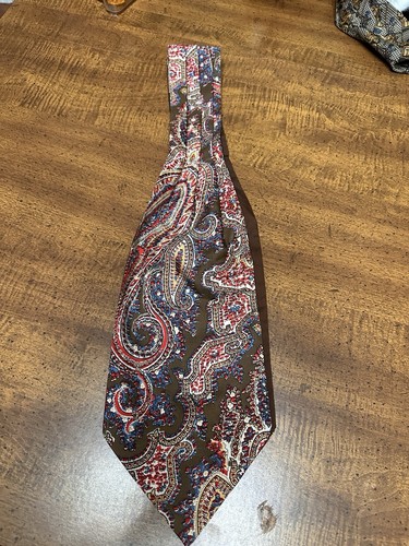 Seidenkrawatte Ascot englisches Paisley gefüttert Made in England braun - Bild 2 von 5