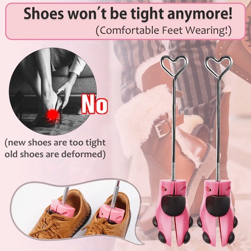 Estirador de zapatos para mujer, estirador de botas para pies anchos expansor de zapatos ajustable con... - Imagen 3 de 7