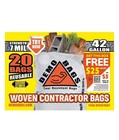 (BOX OF 20) 42-gallon Contractor Trash Bags Demo Bag Mil Gal Ultimate Pro Pp