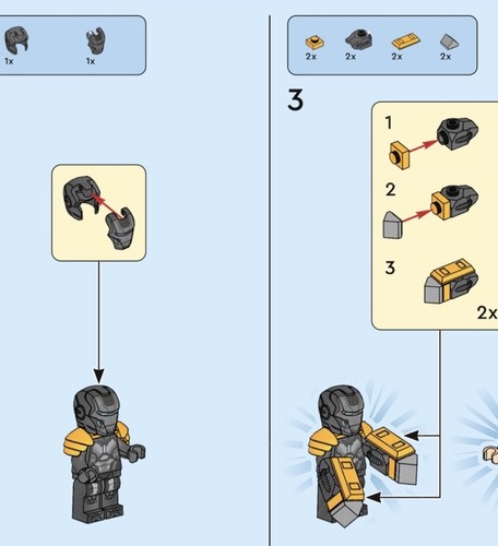 Lego Minifigure Iron Man - Mark 25 Armatura sh0823 Supereroi - Foto 3 di 6