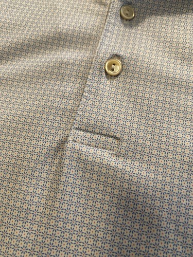 Peter Millar Summer Comfort Polo Shirt Geometric AOP Blau & Pink Herren Gr. XL - Bild 2 von 7