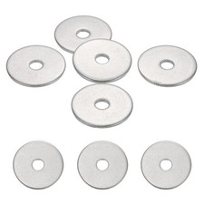 10 Pcs M6 304 Stainless Steel Flat Washers 6.5mm ID 30mm OD 2mm Thick