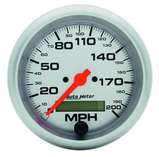 Autometer 4486 Ultra-Lite Speedometer, 3-3/8", 200 MPH , Electric Program W/