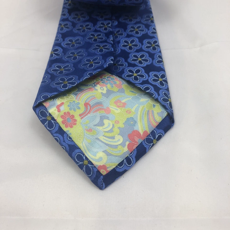 "Corbata floral 100 % seda azul TED BAKER London para hombre L:58"" W:3,5""" Foto 3 de 4