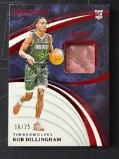 2024-25 Panini Immaculate Rob Dillingham RC Rookie Sneaker Patch Red /25