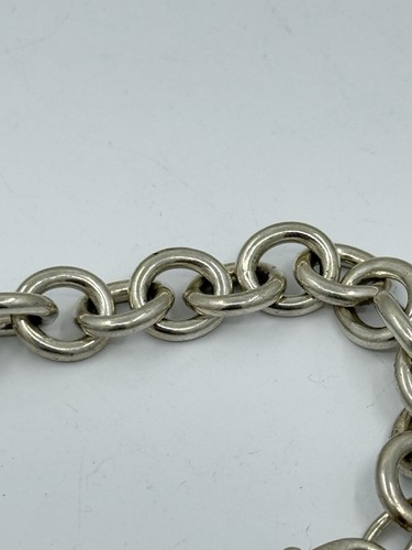 Authentic Tiffany & Co Sterling Silver Please Return To Round Tag Bracelet 7.5” - Picture 5 of 13