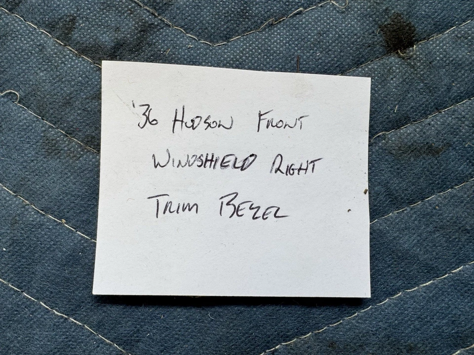 Hudson Terraplane 1936 parabrisas interior delantero derecho moldura envolvente OEM #4638E Foto 2 de 4