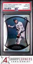 2010 TOPPS LEGENDS PLATINUM CHROME WAL MART CEREAL HONUS WAGNER HOF POP 1 PSA 10