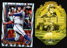 2022  Topps Fire En Fuego Die Cut Gold Minted+Topps Chrome Refractor- Juan Soto