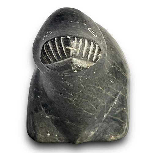 Eskimo Seal Sea Lion Canada Stone Carving Soapstone Art Sculpture Tribal 1977 - Picture 5 of 9
