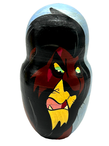 Juego de 4 muñecas anidadoras de madera vintage de Disney Rey León - Imagen 6 de 17