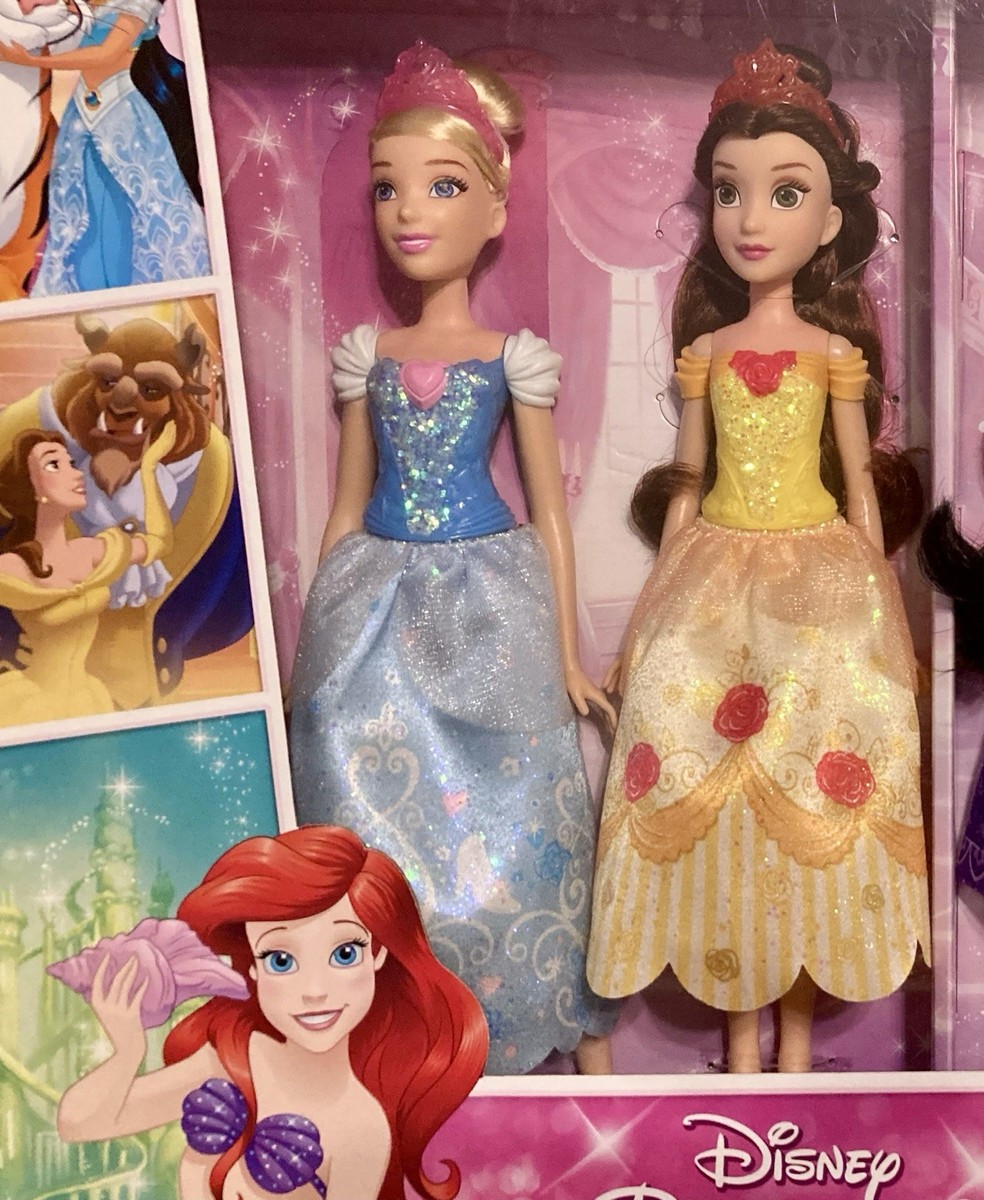 open lace back dress Amazon.com: Mattel Disney Princess Toys, Small Doll Party Set with 6  Posable Dolls in Sparkling Clothing & 13 Tea Time Accessories : Toys & Games main image 0