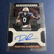 2022 Prizm Draft Picks Sensational Signatures Demetris Robertson #SS-DRO (RC)