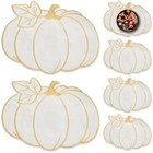 6 Pcs Fall Pumpkin Placemats Thanksgiving Autumn Gold Table Halloween Decor