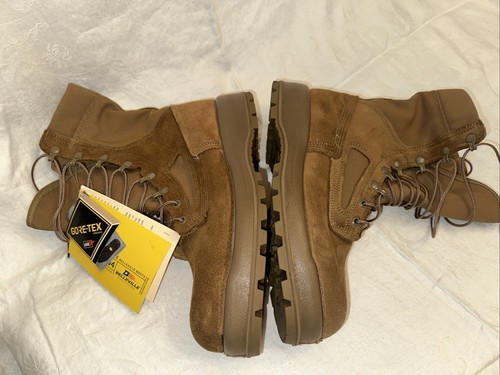 Botas de Combate Belleville Talla 11 AFTWC 16-D-1023 Gamuza Gore Tex Marrón EE. UU. Vibram - Imagen 5 de 10