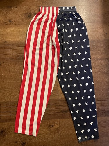 Vintage DoveWear Made In USA American Flag Baggy Pants Wrestling Bodybuiliding M - Bild 2 von 13
