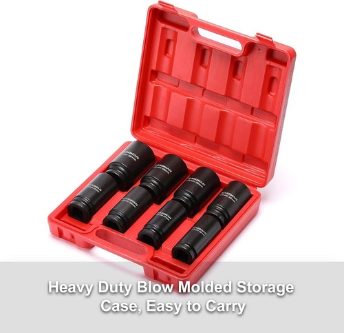 8 Pieces 3/4-Inch Drive Deep Impact Socket Set,CR-MO,Metric,6-Point, 26mm - 38mm - Picture 8 of 8