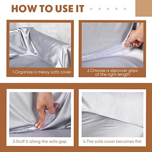  Namalu Copridivano Antiscivolo Grips Tucks 8" e 16" Copridivano Tucks Lungo Trasparente 12 - Foto 5 di 8