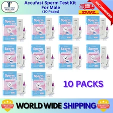 10x Accufast Sperm Test Kit For Male Pregnancy Preparation Free Shipping | DHL