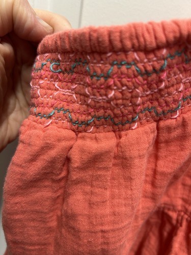Cat & Jack Girl's Size XL (14/16) Orange Skirt Elastic Waist w/ Geometric Accent - Picture 4 of 4