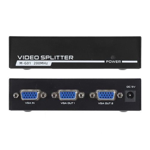 VGA Splitter 2 Port 1920X1440 200MHz 1 In 2 Out VGA Video Splitter For Screen CB - Afbeelding 8 van 22