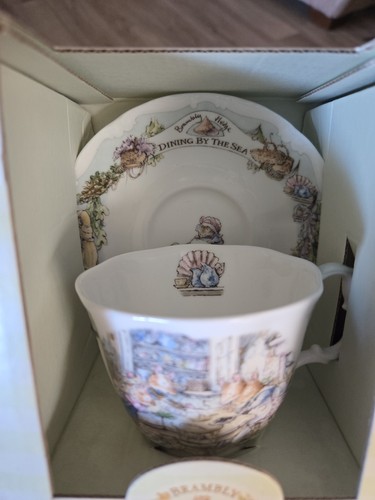 Rare Royal Doulton Brambly Hedge "Dining By The Sea" Cup & Saucer NIB
