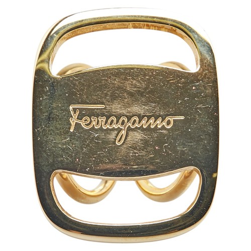 Salvatore Ferragamo Vala Scarf ring Women 【Used】 - Picture 2 of 5