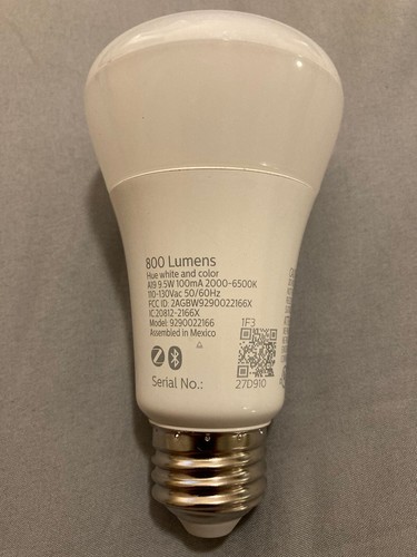 Philips Hue White Color 60W 800 Lumen Smart Bulb ohne Karton 9290022266A neueste Gen - Bild 3 von 3