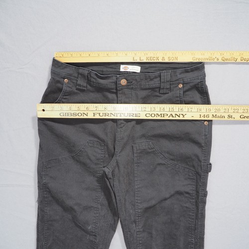 Dickies Womens Carpenter Pants Black 10 Double Knee Canvas Work Utility Paint - Picture 7 of 13