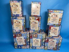 Raggedy Ann  Andy Enesco Figurines Lot of 9 w/ Boxes Collectible Vintage