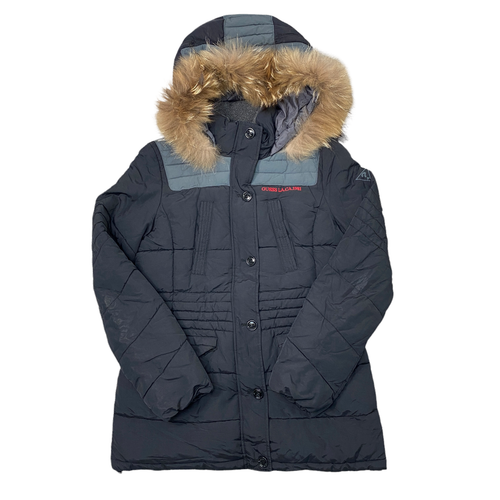 Guess Womens Black Hooded Puffer Jacket Size S