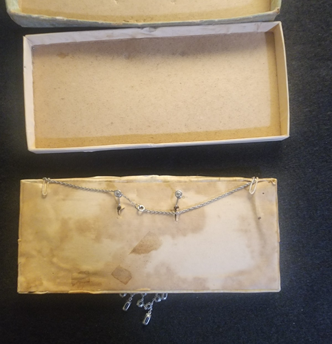 Rare Vintage Ri-Etta 12 kt 1/20 GF Gold Rhinestone Necklace/ Earring Set New Old - Picture 6 of 9