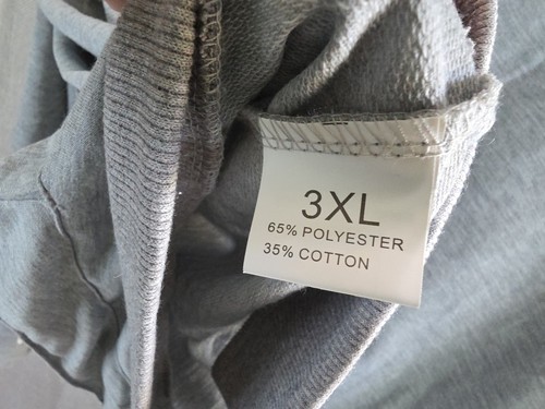 Gray hoodie fleece lined hood pullover w/front lined pouch for sm dog/cat sz 3xl - Picture 10 of 10