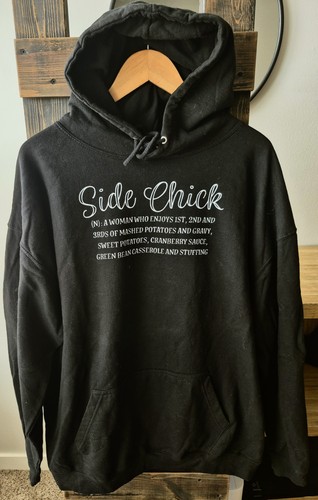 2X Sudadera con Capucha Pesada Gráfica Acción de Gracias Side Chick Divertido Dicho  - Imagen 1 de 4