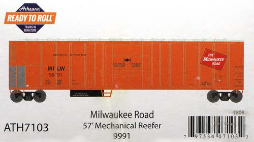 Refrigerador mecánico Athearn RTR HO Milwaukee Road 57' MILW #9991 - Imagen 2 de 2