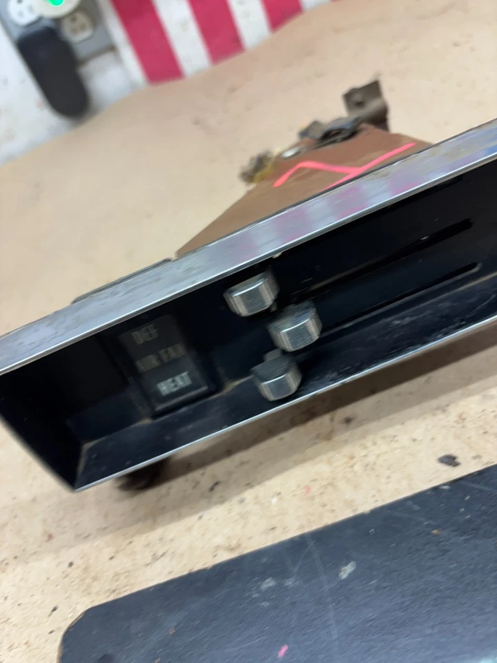 Camión Chevrolet GMC 1967 1968 1972 C10 C20 K10 K30 REPARACIÓN DE CONTROL DE CALEFACCIÓN FRONTAL NEGRA Foto 3 de 4