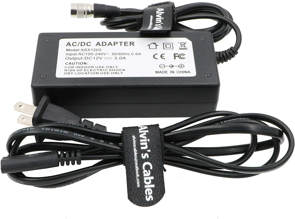 Adaptador de alimentação 4 pinos macho Hirose para 12V 3A para dispositivos de som ZAXCOM Sony - Imagem 4 de 4