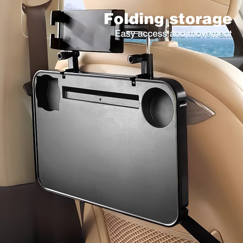 Universal Car Backseat Tray Table with Phone Holder Foldable Dining & Work Desk - Picture 5 of 13