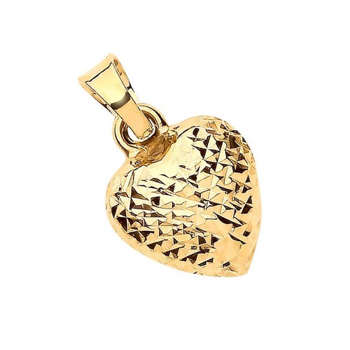 Colgante con dije de corazón de oro de 9K. Regalo para mujer, ella, esposa y novia. Envío gratis - Imagen 2 de 10