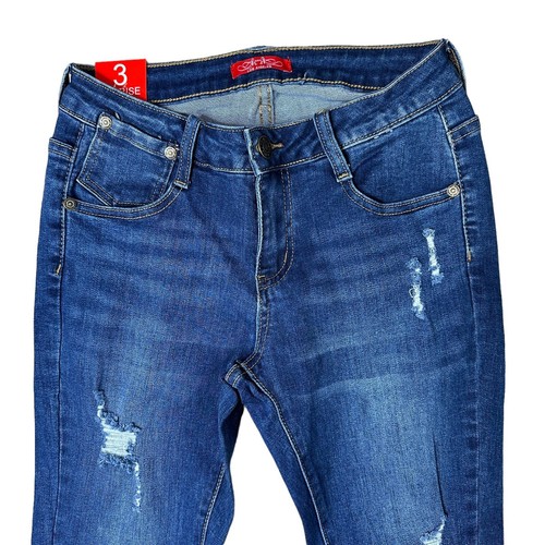 HH Denim Jeans Mid Rise Skinny Distressed Juniors 3 NWT - Picture 3 of 6