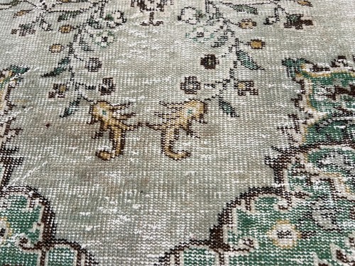 Übergroßer Teppich, grüner türkischer Teppich, handgefertigter Teppich, Wohnzimmerteppich, 5,9x11 ft - Bild 9 von 10