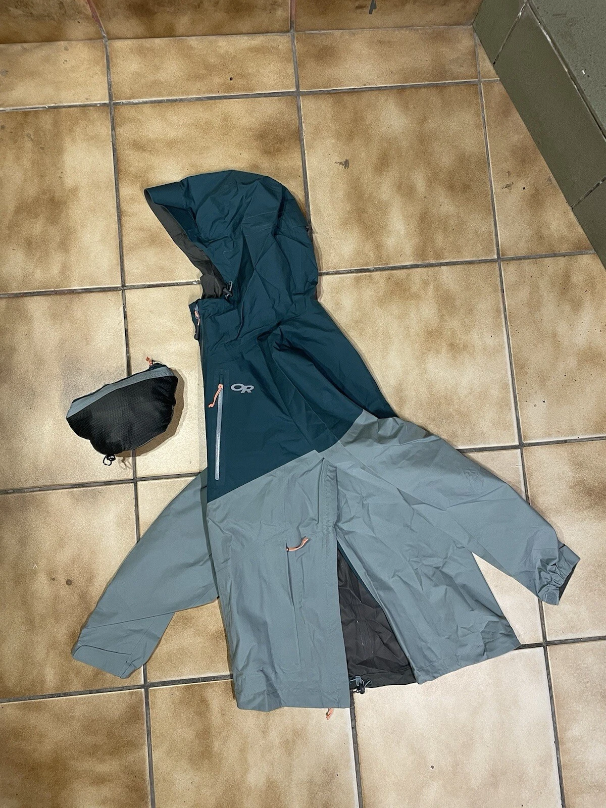 Outdoor Research Womens Waterproof Aspire Jacket Hiking Sport Gore-Tex Blue M